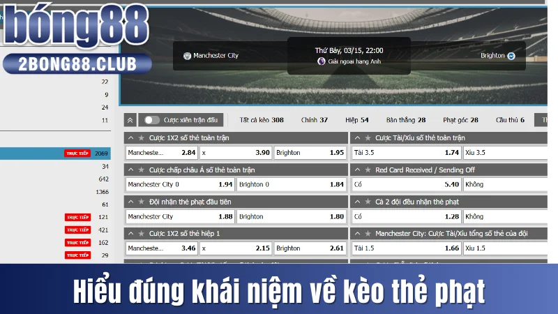 Kèo Thẻ Phạt Bong88 Là Gì? Loại Cược Cùng Cách Chơi Hiệu Quả 2 Hiểu đúng khái niệm về kèo thẻ phạt